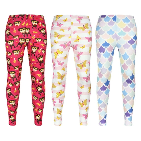 Godderr Kids Toddler Printing Leggings,Baby Spring Autumn Leggings Pants Thin Trousers Bottoms,Wear Stretch Bottoms for 3-10Y