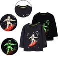 thumbnail image 1 of Godderr Kids Toddler Boys Crewneck T Shirt Baby Long Sleeve Pullover Tops Cartoon Printing Fall Tees for 2-7 Years Old, 1 of 6