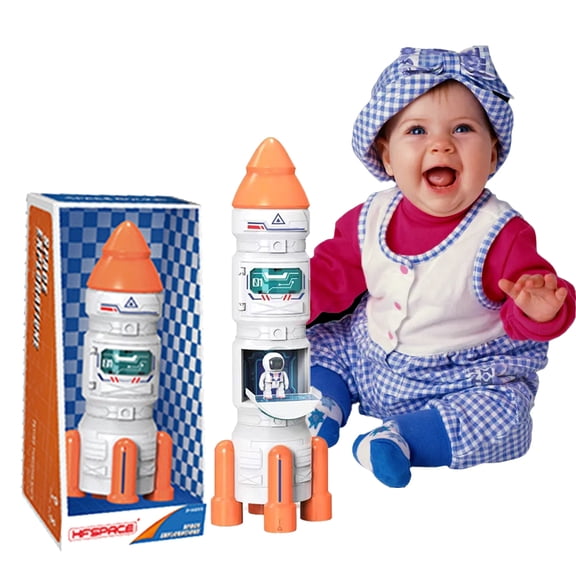 Godderr Kids Toddler Ship Shuttle Toys Space Toys Boys Girls Rocket Toys With Lights Music Projection Toys Girls
