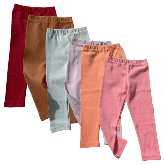 Godderr Kids Toddler Spring Fall Leggings for Boys Girls Cotton Bottoms Unisex Baby Tights Stretch Pants Newborn Underpants Comfortable Trousers Pants for 6M-10Y