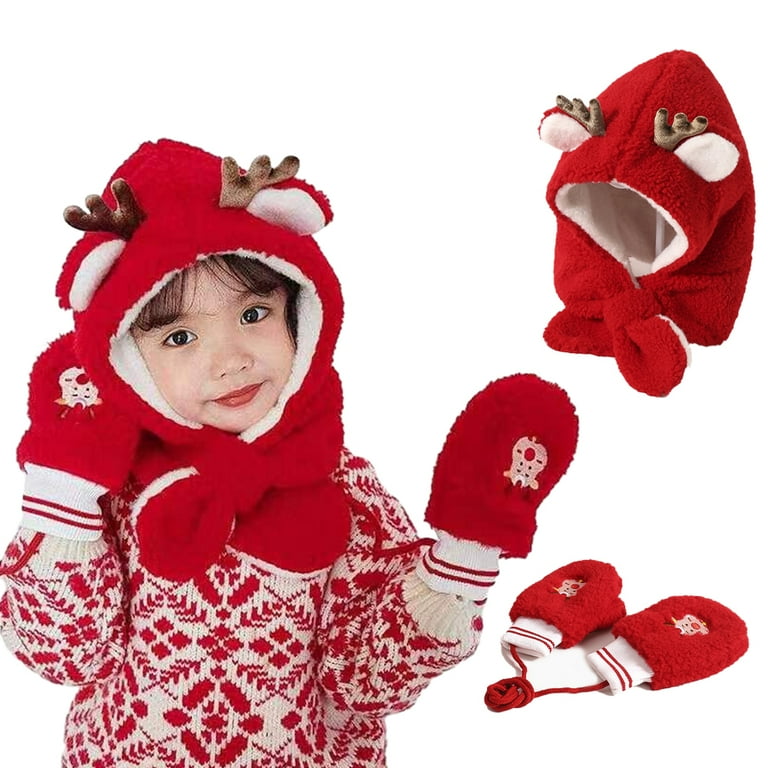 Christmas Reindeer Antler Scarf Hat Gloves Three Piece Set(3 Colors) Christmas Reindeer Antler Scarf Hat Gloves Three Piece Set(3 Colors)