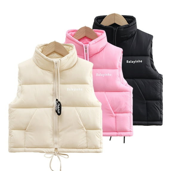 Godderr Kids Toddler Winter Puffer down Vest Jackets for Girls Boys Sleeveless Vest 2-12Y Thicken Padded Outwears Autumn Warm Vest Coats