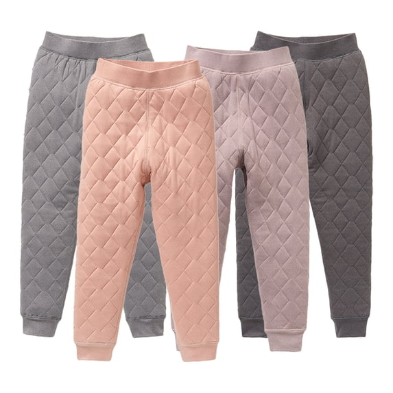Godderr Kids Toddlers Boys Girls Winter Pants Youth Baby Fleece Thermal Stretch Pants Warm Fleece Lined Leggings Girls Snow Cotton Pants 5-15Y