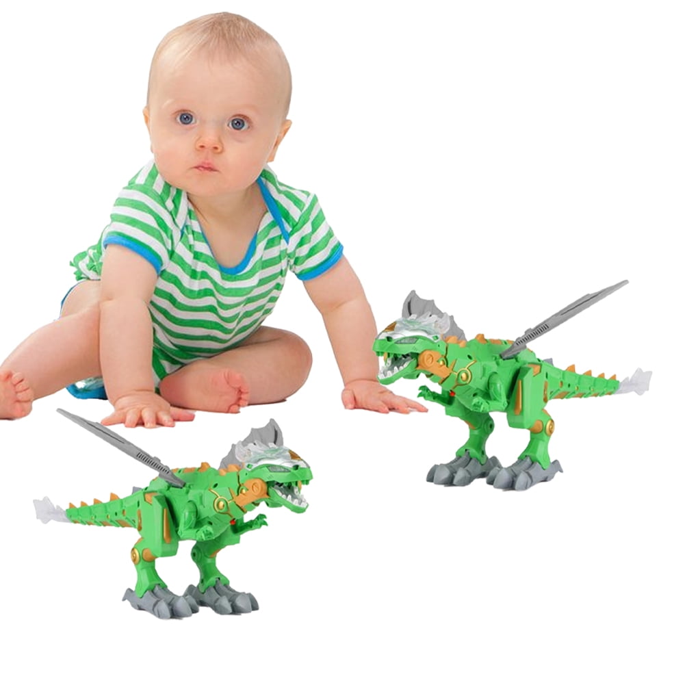Godderr Kids Toddlers Electric Dinosaur Toys with Roaring Sound Walking Fire Spraying Dinosaur Toys for Kids Toddlers Baby Boys Girls 3-12 Years