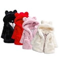 thumbnail image 1 of Godderr Kids Toddlers Mid-Length Fleece Jacket for Boys Girls 9M-8Y Ears Hooded Warm Winter Coat Puffer Outwear Dress Fleece Coats Baby Warm Long Jacket with Pocket, 1 of 7