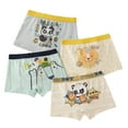 thumbnail image 1 of Godderr Little Boys Cotton Undies Kids Teen Boys Soft Short Underwear Cartoon Boxer Brief 4 Pack, Sizes 2-18, 1 of 6