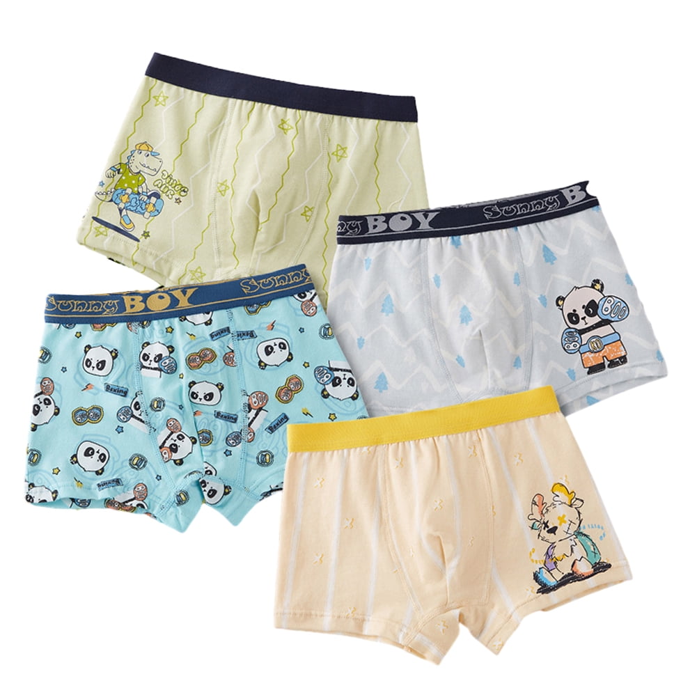 4 Pçs / Lote Calções De Algodão Boys Underwear Kids Underwear