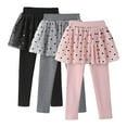 thumbnail image 1 of Godderr Little Girls Footless Leggings with Tutu Skirt Stretchy Kids Pantskirt Toddler Tights Pantskirt for 2-10Y, 1 of 6