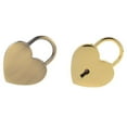 thumbnail image 1 of Godderr Love Heart-Shaped Lock Vintage Alloy Key Love Heart Padlock Trolley Lock 2x1inch, 1 of 4