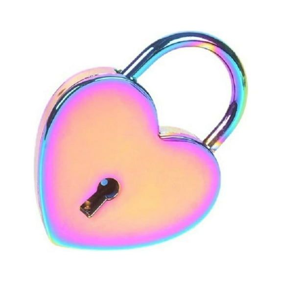 Godderr Love Lock Metal Diary Day Couple Key Lock Seven Color Plating Lock