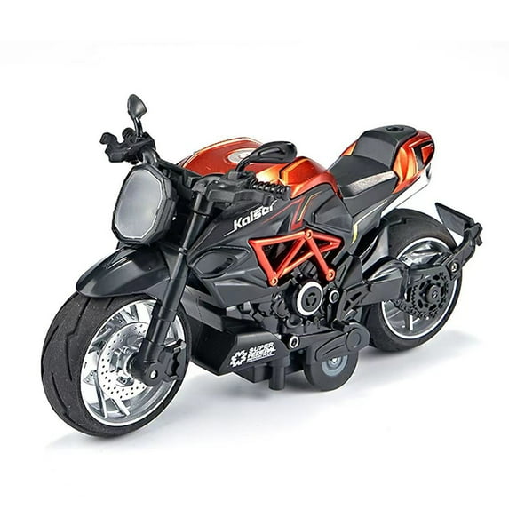 Godderr Motorcycle Toys for Toddlers Pull Back Toy Motorcycle with Sound and Light Toys Motorcycle Toys for Boys 3-9 Years Old Boy Toys