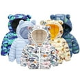 thumbnail image 1 of Godderr Newborn Baby Boys Girls Long Sleeve Down Coats,Toddler Kids Boys Girls Printing Down Jacket,Zipper Winter Coats,Short Casual Jacket for Boys Girls 9M-5Y, 1 of 5
