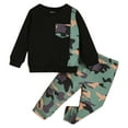thumbnail image 1 of Godderr Newborn Baby boys 2pcs Camouflage Sweatshirt Outfits， Infant Loungewear Sweatpants Sweatsuit Baby fall Set, 1 of 5