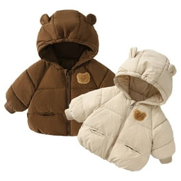 JDEFEG Kids Jackets Toddler Kids Baby Boys Girls Winter Warm Long Sleeve Jacket Outerwear Coats Hooded Padded Outwear 5T Snow Coat Polyester Army Green 120 Walmart
