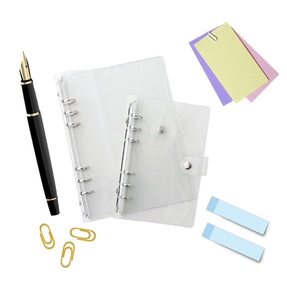Godderr Office Supplies A5 Binder Innovative Clear Simple Covers Refillable Binder Notebook for Girls Boys Birthday Gift
