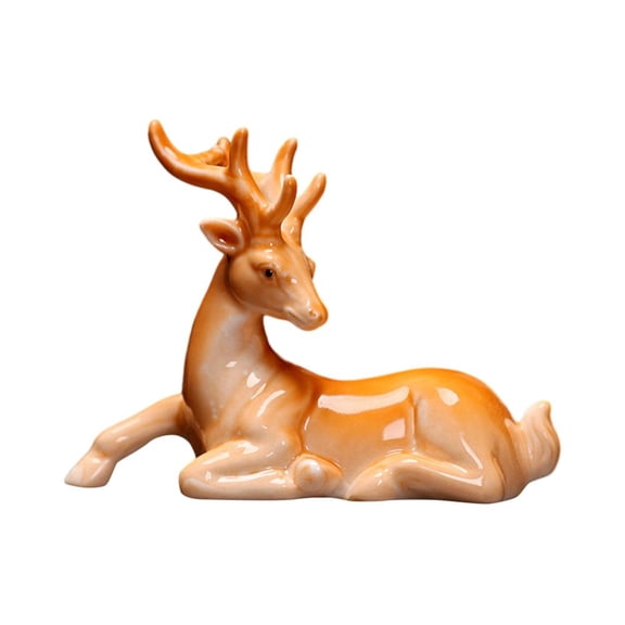 Godderr Ornaments Animals Peacock Statue Ceramic Peacock Statues Ceramic Craft Statue Small Statue Animal Figurines Elk