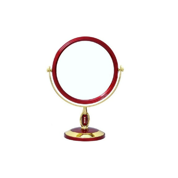 Godderr Red Double-Sided Mirror, Makeup Mirror, Wedding Mirror, High Foot Mirror