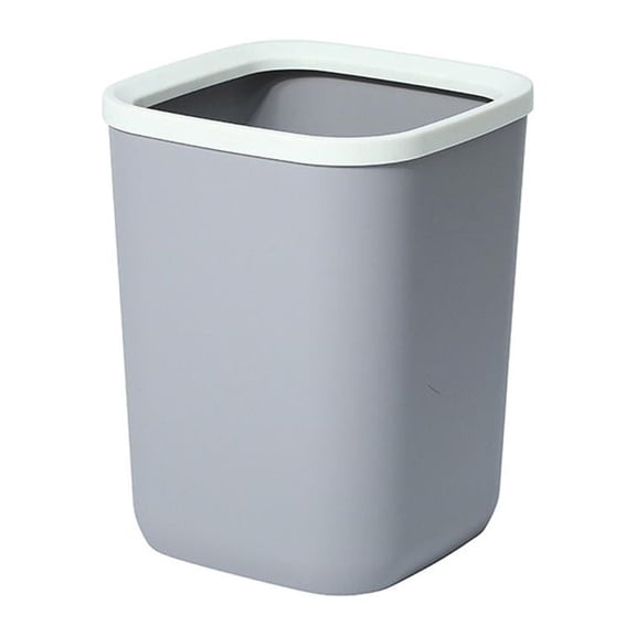 Godderr Small Trash Cans Plastic Bathroom Wastebasket Square Garbage Can for Bedroom 8.27x10.63inch