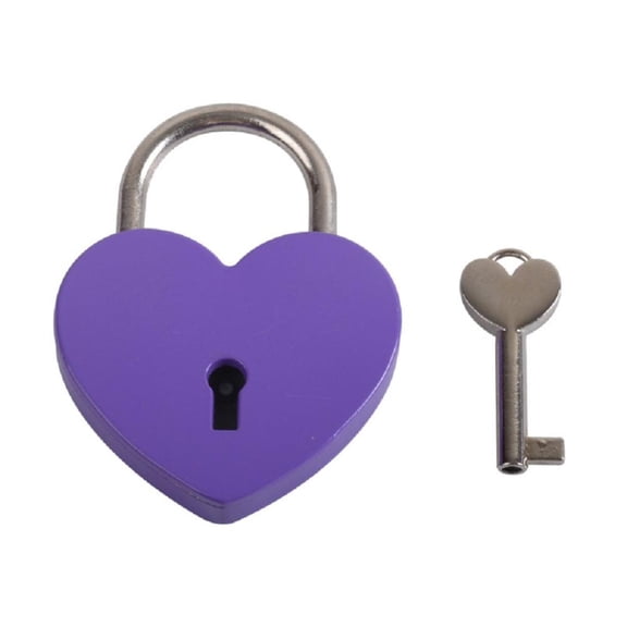 Godderr Small Vintage Metal Heart Shaped Padlock Mini Lock with Keys,Assorted Colors 2.3x1.7inx2.3