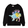 thumbnail image 1 of Godderr Sweatshirts for Toddler Boys,Cotton Long-Sleeve Sweatshirts Kids Black Crewneck Sweatshirt, 1 of 5