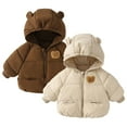 thumbnail image 1 of Godderr Toddle Kids Boys Girls Winte Cotton Jacket Baby Warm Hooded Coat Newborn Windproof Zipper Puffer Cotton Outerwear for 9M-6T, 1 of 7