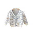 thumbnail image 1 of Godderr Toddler Baby Boy's Cardigan Outerwear, Baby Infant Sweater, Kids Cartoon V-Neck Knit Button Sweatshirt Sweaters Outer, 1 of 6