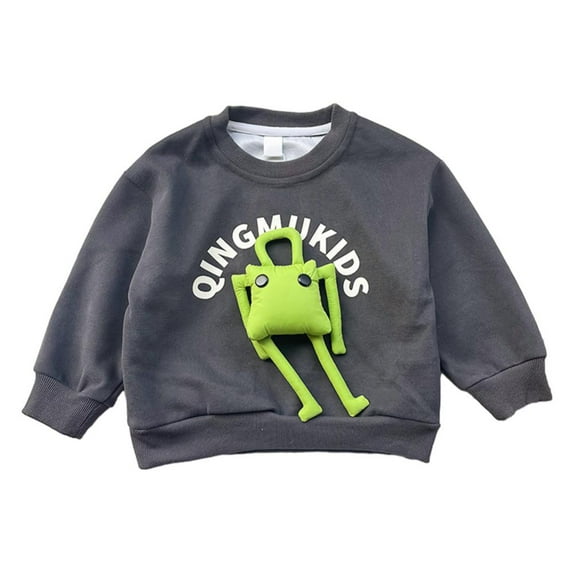 Godderr Toddler Baby Boys Cartoon Sweatshirt Newborn Sweatsuit Kids Clothes Tops Infant Baby Girl Long Sleeve T-Shirt