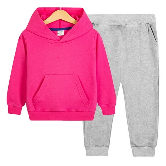 Godderr Toddler Baby Boys Girls Hoodies Sweatshirt 2 Piece Outfit，Kids Pullover Long Sleeved Spring Autumn Sweatsuit Sweatpants Pant Sets Outfits