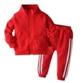 thumbnail image 1 of Godderr Toddler Baby Boys Girls Zip Sweatsuit 2Pcs Outfits,Newborn Cotton Sports Set Long Sleeve Spring Autumn Pullover Sweatshirt Set, 1 of 6