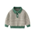 thumbnail image 1 of Godderr Toddler Baby Boys Pullover Knitted sweaters,18M-9Y Kids Baby Boys Lapel Sweater Coats Little Boys Cute Spring Autumn Cardigan, 1 of 5