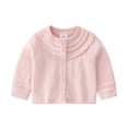 thumbnail image 1 of Godderr Toddler Baby Girls Sweater Jacket,Newborn Girls Cardigan Jacket,Simple Fashion Spring Fall Knit Top for 6M-3Y, 1 of 5