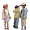 thumbnail image 1 of Godderr Toddler Baby Kids Winter Fall Down Jackets Coats Hooded Fleece Down Coats Lightweight Warm Outwears for Girls Boys 1-14Y, 1 of 8