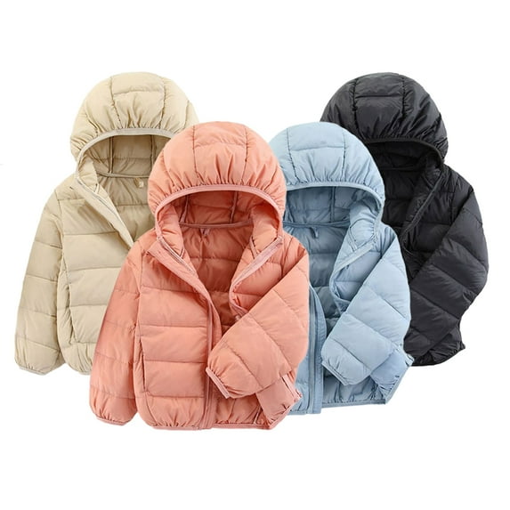 Godderr 1-14Y Boys Girls Light down Jacket Winter Cotton Coats,Toddler Winter Coats,Kids Warm Cotton Jacket,Zipper Warm Cotton Coats