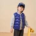 thumbnail image 1 of Godderr Toddler Baby Sleeveless Cotton Jackets for Girls Boys 2-10Y Thicked Fall Winter Vest Buttons Padded Outwears Solid Color Warm Coats, 1 of 6