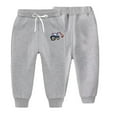 thumbnail image 1 of Godderr Toddler Baby Winter Adjustable Waist Sweatpants Kids Thickened Cotton Jogger Pants with Embroidery for Boys 1-12 Years Old, 1 of 7