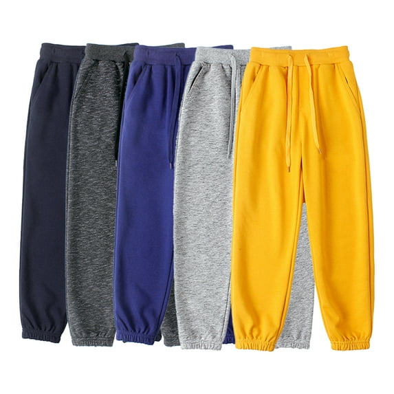 Godderr Toddler Boys Girls Casual Pants Sweatpants with Pocket Baby Long Trousers Drawstring Elastic Waist Sport for 4-12Y Kids Jogger Pants Spring Autumn Pants