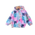 thumbnail image 1 of Godderr Toddler Boys Girls Hooded Jacket Outerwear, 3-8Y Spring Fall Coat Boys Girls Cardigan Windproof Coat Thin Coats Kids Punching Jacket, 1 of 6