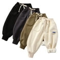 thumbnail image 1 of Godderr Toddler Boys Girls Padded Pants Kids Winter Sweatpants Warm Jogger Pants for 1-12Y, 1 of 5