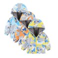 thumbnail image 1 of Godderr Toddler Boys Windbreakers Jacket for Kids Windbreaker Lightweight Hooded Windbreakers for 1-5y Spring Autumn Winter Zip Jacket Men's Handsome Warm Tops, 1 of 5