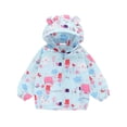 thumbnail image 1 of Godderr Toddler Girls Hooded Jackets Spring Fall Outerwear Kids Thin Fashion Hooded Jacket Outerwear for 3-8Y, 1 of 5