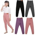 thumbnail image 1 of Godderr Kids Girls Winter Warm Leggings Long Pants for Toddler Cotton Fleece Lined Pants Autumn Padded Trousers for 2-14 Y, 1 of 5