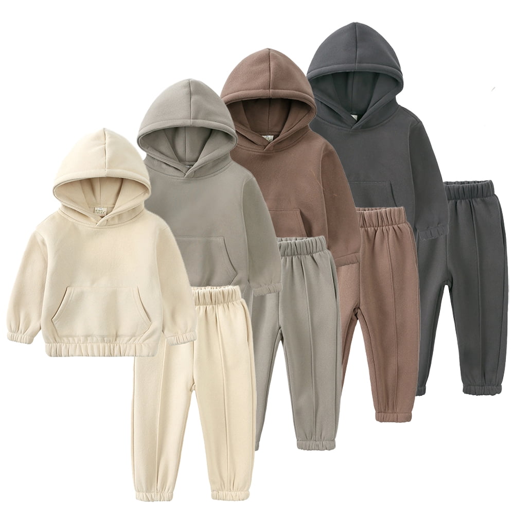 Godderr Toddler Kids Baby Girls Boys Tracksuit Outfit Pullover Hoodie
