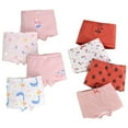 thumbnail image 1 of Godderr Toddler Kids Girls Underwear Shorts Cartoon Print Boxer Briefs Baby Cotton Four Corners Shorts 4Pcs for 2-12 Years, 1 of 7