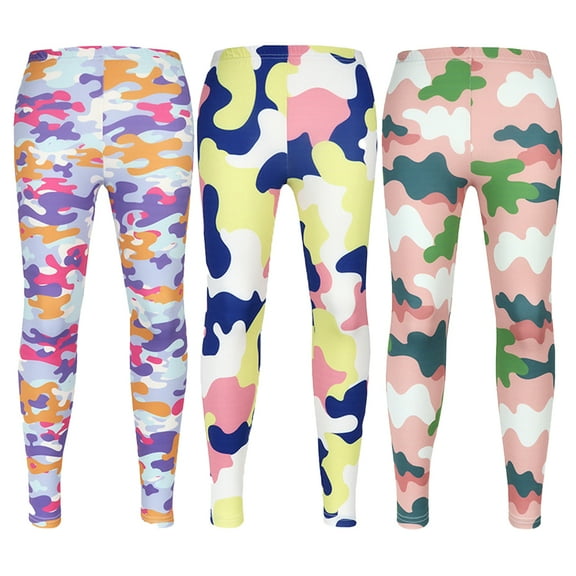 Godderr Toddler Kids Leggings for 3-10 Years Old Girls,Cartoon Printing Trousers,Stretch Milk Silk Trousers,Spring Summer Leggings