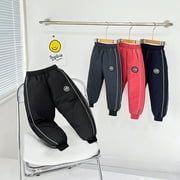 Godderr Toddler Kids Snow Pants Winter Warm Trousers for Baby Boys Girls Thick Down Pants Windproof Outdoor Lightweight Trousers for 3-7 Y