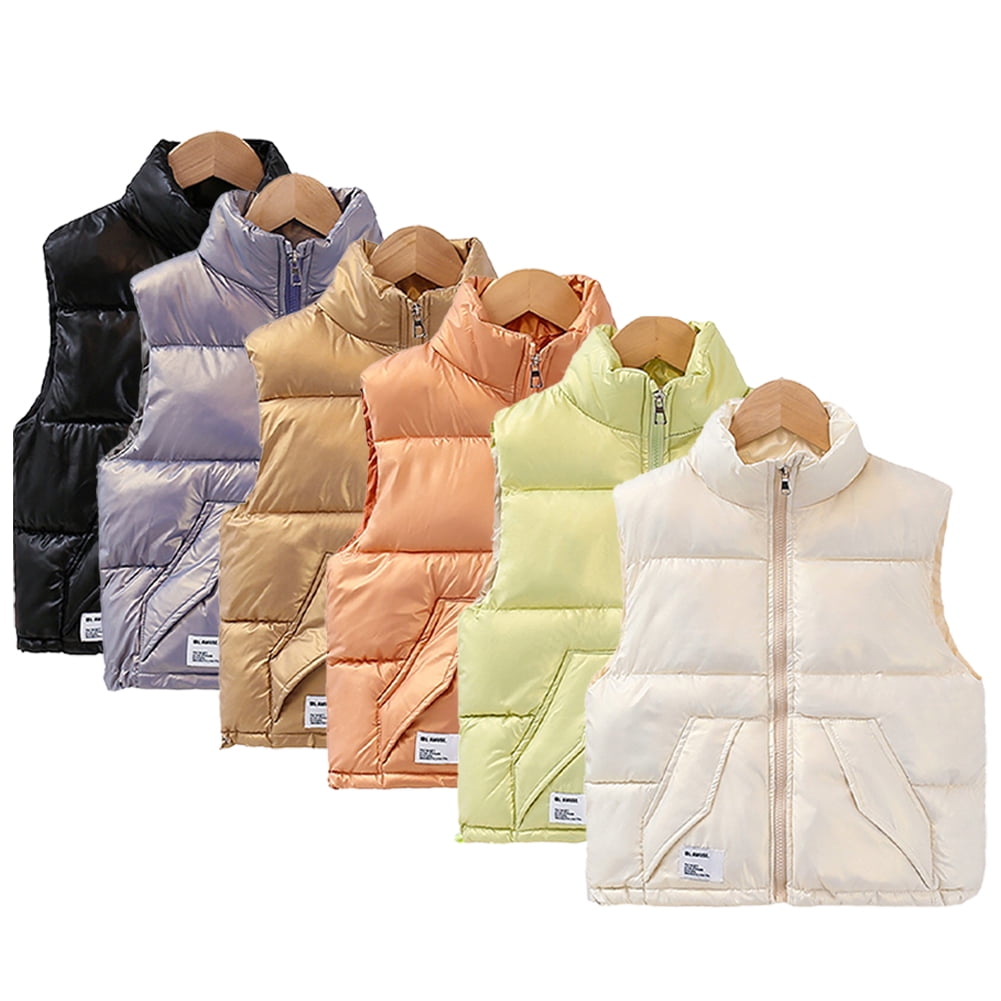 Godderr Toddler Kids Winter Puffer down Vest Jackets for Girls Boys 29Y Sleeveless Vest Autumn