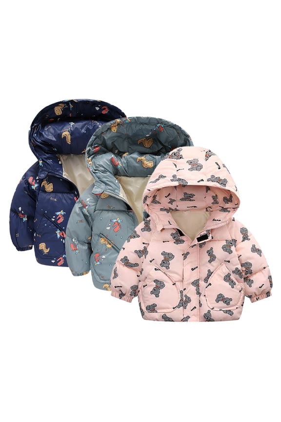 Toddler Newborn Down Jacket for Baby Boys Girls Baby Winter Coats with Hooded Puffer Down Jacket Outwear for 3M-5Y