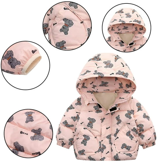Godderr Toddler Newborn Down Jacket for Baby Boys Girls Baby Winter Coats with Hooded Puffer Down Jacket Outwear for 3M-5Y