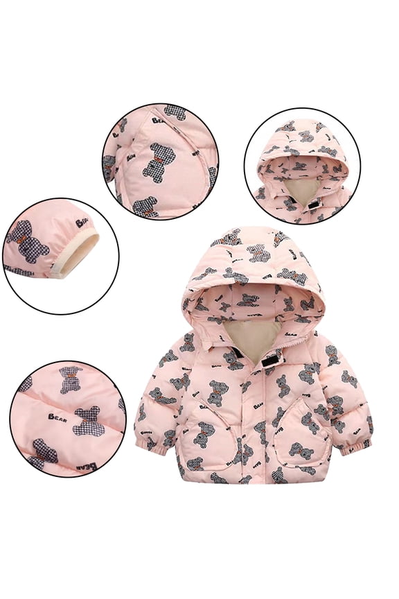 Toddler Newborn Down Jacket for Baby Boys Girls Baby Winter Coats with Hooded Puffer Down Jacket Outwear for 3M-5Y
