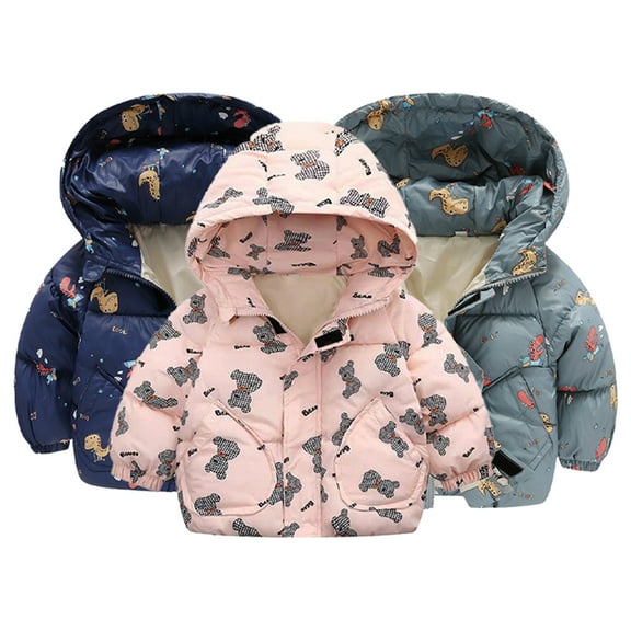 Godderr Toddler Newborn Down Jacket for Baby Boys Girls Baby Winter Coats with Hooded Puffer Down Jacket Outwear for 3M-5Y
